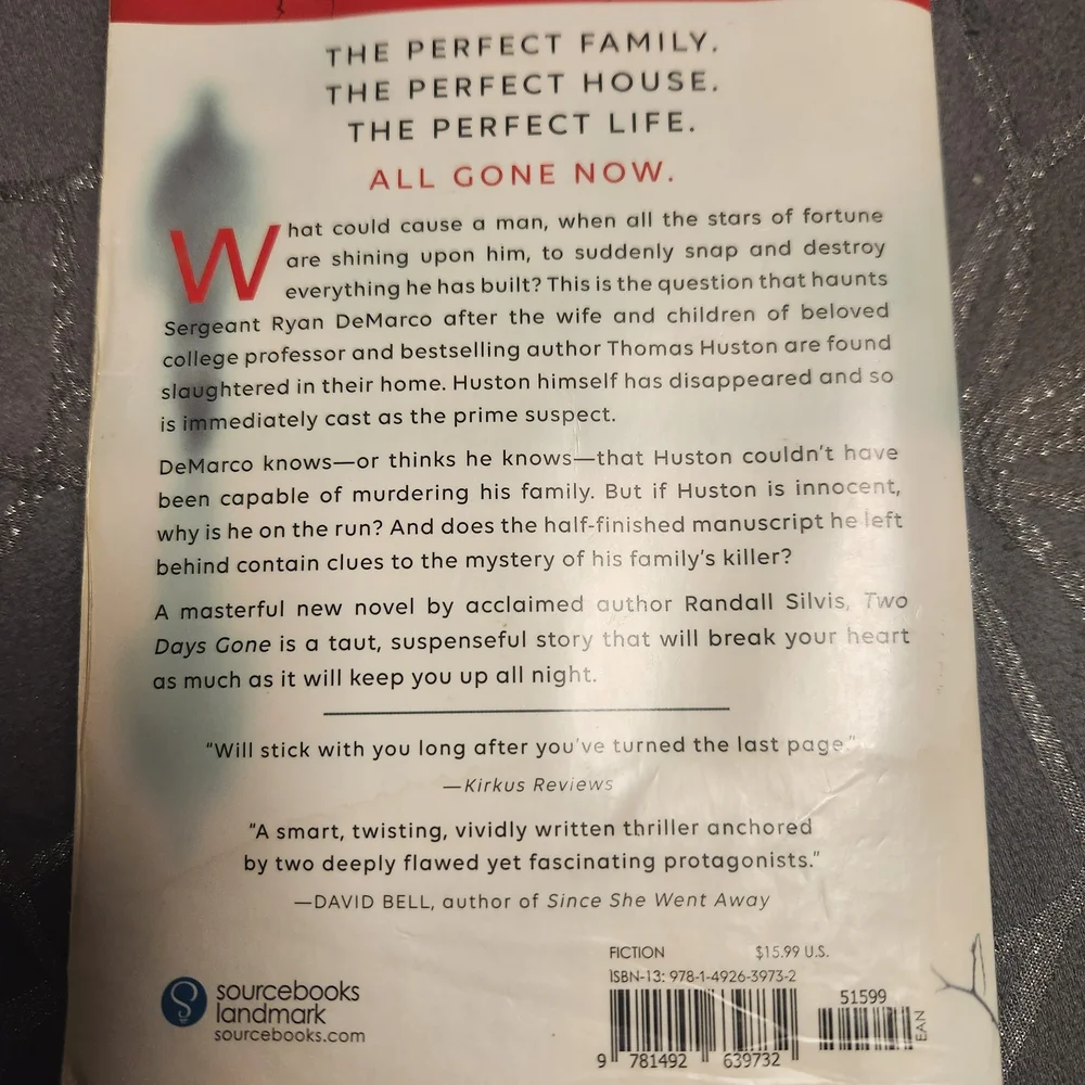 Two Days Gone Paperback Book - White & Red Cover - Picture 2 of 3